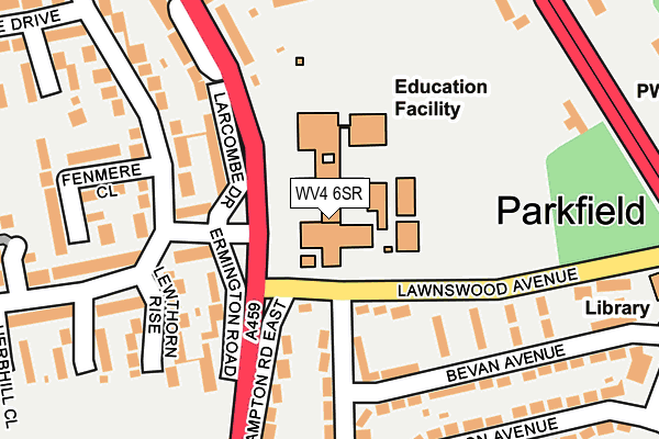 WV4 6SR map - OS OpenMap – Local (Ordnance Survey) WV4 6SR map - OS OpenMap – Local (Ordnance Survey)