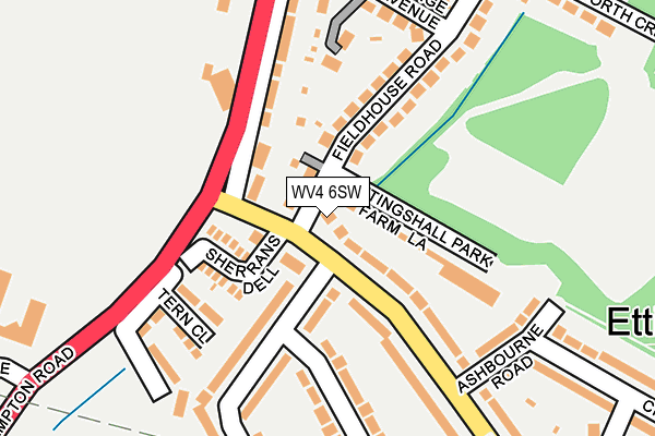 WV4 6SW map - OS OpenMap – Local (Ordnance Survey) WV4 6SW map - OS OpenMap – Local (Ordnance Survey)