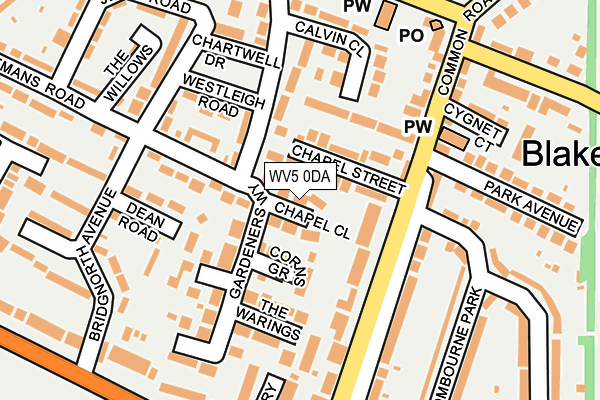 WV5 0DA map - OS OpenMap – Local (Ordnance Survey) WV5 0DA map - OS OpenMap – Local (Ordnance Survey)