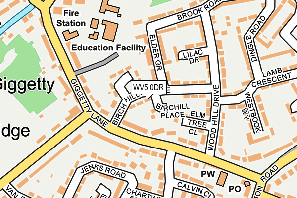 WV5 0DR map - OS OpenMap – Local (Ordnance Survey) WV5 0DR map - OS OpenMap – Local (Ordnance Survey)