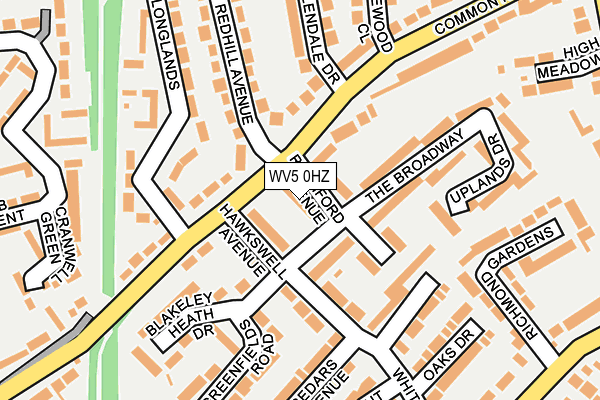 WV5 0HZ map - OS OpenMap – Local (Ordnance Survey) WV5 0HZ map - OS OpenMap – Local (Ordnance Survey)