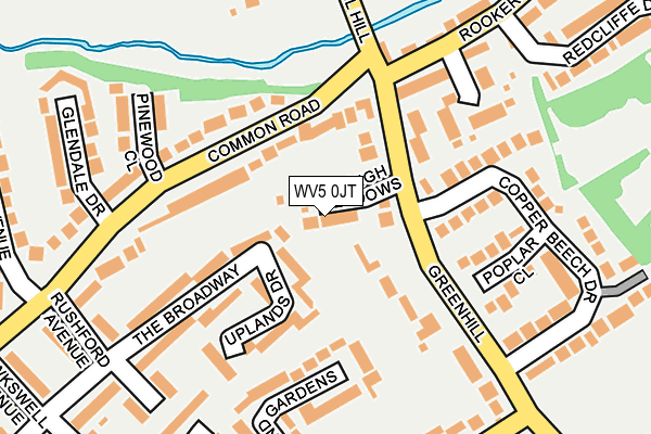 WV5 0JT map - OS OpenMap – Local (Ordnance Survey) WV5 0JT map - OS OpenMap – Local (Ordnance Survey)