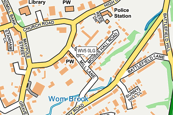 WV5 0LG map - OS OpenMap – Local (Ordnance Survey) WV5 0LG map - OS OpenMap – Local (Ordnance Survey)
