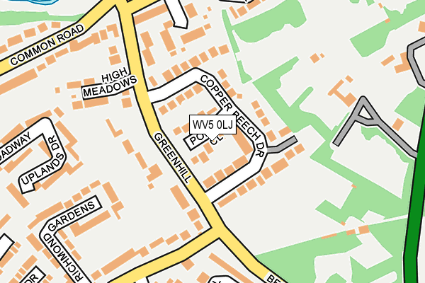 WV5 0LJ map - OS OpenMap – Local (Ordnance Survey) WV5 0LJ map - OS OpenMap – Local (Ordnance Survey)