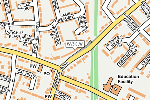 WV5 0LW map - OS OpenMap – Local (Ordnance Survey) WV5 0LW map - OS OpenMap – Local (Ordnance Survey)