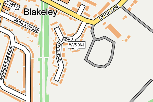 WV5 0NJ map - OS OpenMap – Local (Ordnance Survey) WV5 0NJ map - OS OpenMap – Local (Ordnance Survey)