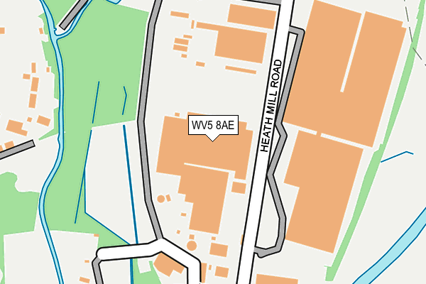 WV5 8AE map - OS OpenMap – Local (Ordnance Survey) WV5 8AE map - OS OpenMap – Local (Ordnance Survey)
