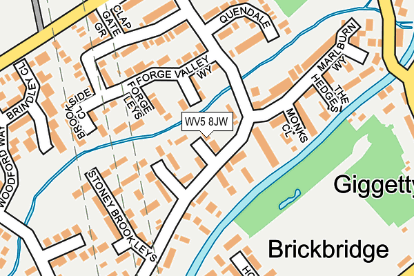 WV5 8JW map - OS OpenMap – Local (Ordnance Survey) WV5 8JW map - OS OpenMap – Local (Ordnance Survey)