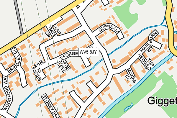 WV5 8JY map - OS OpenMap – Local (Ordnance Survey) WV5 8JY map - OS OpenMap – Local (Ordnance Survey)