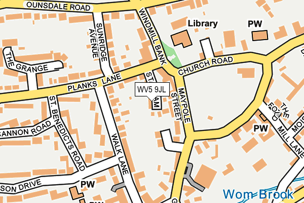WV5 9JL map - OS OpenMap – Local (Ordnance Survey) WV5 9JL map - OS OpenMap – Local (Ordnance Survey)