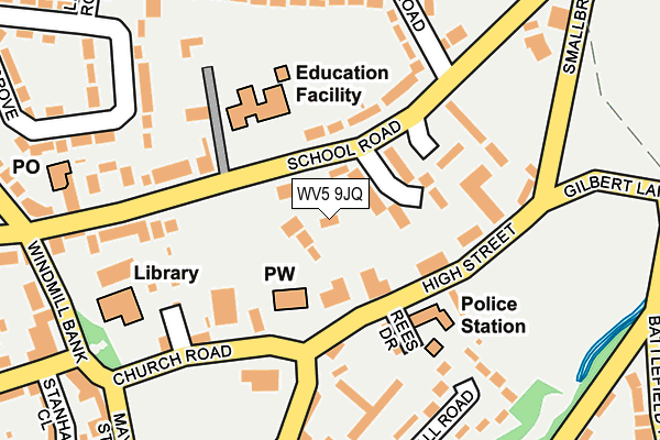WV5 9JQ map - OS OpenMap – Local (Ordnance Survey) WV5 9JQ map - OS OpenMap – Local (Ordnance Survey)