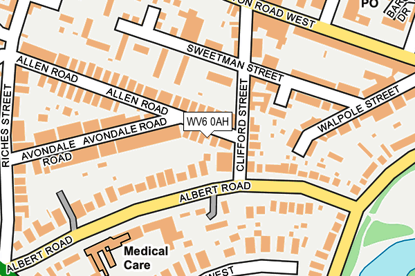 WV6 0AH map - OS OpenMap – Local (Ordnance Survey) WV6 0AH map - OS OpenMap – Local (Ordnance Survey)