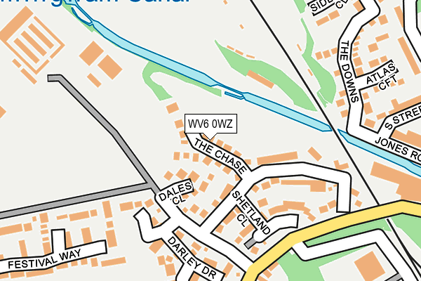 WV6 0WZ map - OS OpenMap – Local (Ordnance Survey) WV6 0WZ map - OS OpenMap – Local (Ordnance Survey)