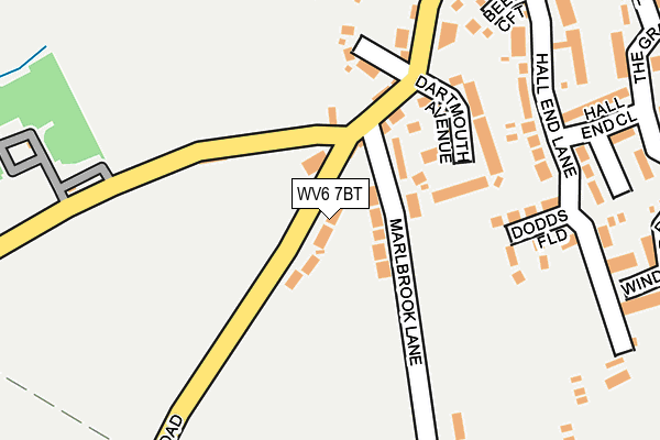 WV6 7BT map - OS OpenMap – Local (Ordnance Survey) WV6 7BT map - OS OpenMap – Local (Ordnance Survey)