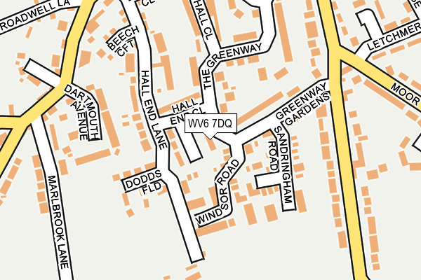 WV6 7DQ map - OS OpenMap – Local (Ordnance Survey) WV6 7DQ map - OS OpenMap – Local (Ordnance Survey)