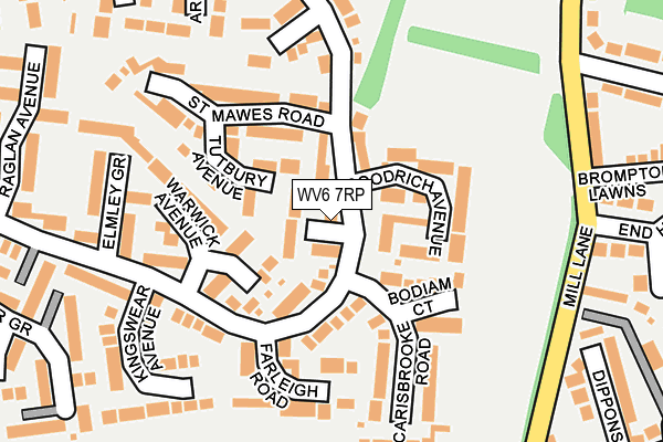 WV6 7RP map - OS OpenMap – Local (Ordnance Survey) WV6 7RP map - OS OpenMap – Local (Ordnance Survey)