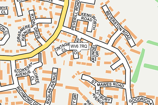 WV6 7RQ map - OS OpenMap – Local (Ordnance Survey) WV6 7RQ map - OS OpenMap – Local (Ordnance Survey)
