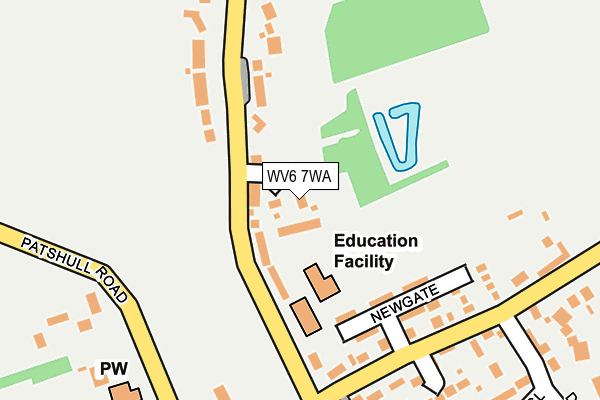 WV6 7WA map - OS OpenMap – Local (Ordnance Survey) WV6 7WA map - OS OpenMap – Local (Ordnance Survey)