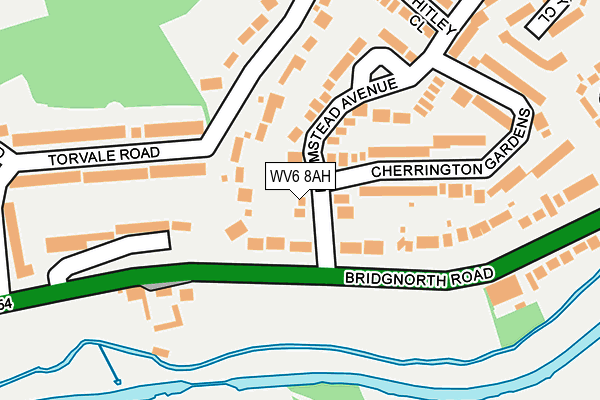 WV6 8AH map - OS OpenMap – Local (Ordnance Survey)