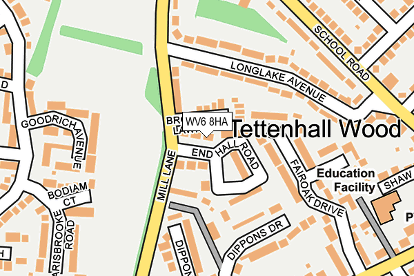 WV6 8HA map - OS OpenMap – Local (Ordnance Survey) WV6 8HA map - OS OpenMap – Local (Ordnance Survey)