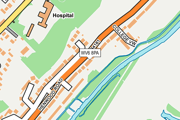 WV6 8PA map - OS OpenMap – Local (Ordnance Survey) WV6 8PA map - OS OpenMap – Local (Ordnance Survey)
