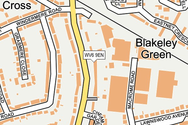 WV6 9EN map - OS OpenMap – Local (Ordnance Survey) WV6 9EN map - OS OpenMap – Local (Ordnance Survey)