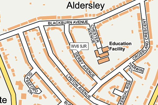 WV6 9JR map - OS OpenMap – Local (Ordnance Survey) WV6 9JR map - OS OpenMap – Local (Ordnance Survey)