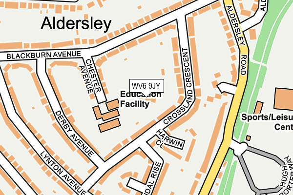 WV6 9JY map - OS OpenMap – Local (Ordnance Survey)