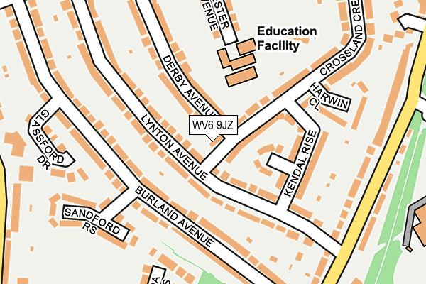 WV6 9JZ map - OS OpenMap – Local (Ordnance Survey) WV6 9JZ map - OS OpenMap – Local (Ordnance Survey)