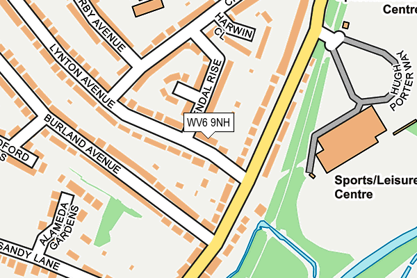 WV6 9NH map - OS OpenMap – Local (Ordnance Survey) WV6 9NH map - OS OpenMap – Local (Ordnance Survey)