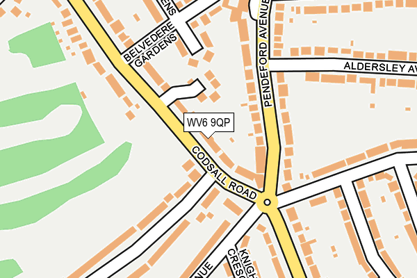 WV6 9QP map - OS OpenMap – Local (Ordnance Survey) WV6 9QP map - OS OpenMap – Local (Ordnance Survey)