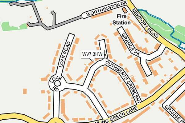 WV7 3HW map - OS OpenMap – Local (Ordnance Survey) WV7 3HW map - OS OpenMap – Local (Ordnance Survey)
