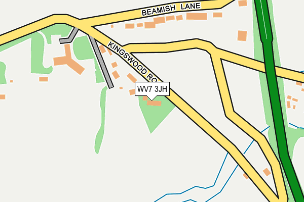 WV7 3JH map - OS OpenMap – Local (Ordnance Survey) WV7 3JH map - OS OpenMap – Local (Ordnance Survey)