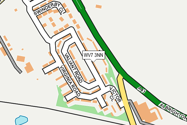 WV7 3NN map - OS OpenMap – Local (Ordnance Survey) WV7 3NN map - OS OpenMap – Local (Ordnance Survey)
