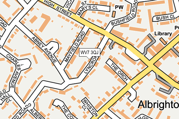 WV7 3QJ map - OS OpenMap – Local (Ordnance Survey) WV7 3QJ map - OS OpenMap – Local (Ordnance Survey)
