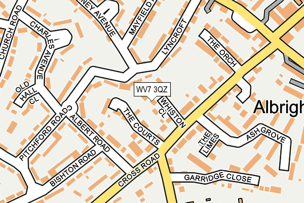 WV7 3QZ map - OS OpenMap – Local (Ordnance Survey) WV7 3QZ map - OS OpenMap – Local (Ordnance Survey)