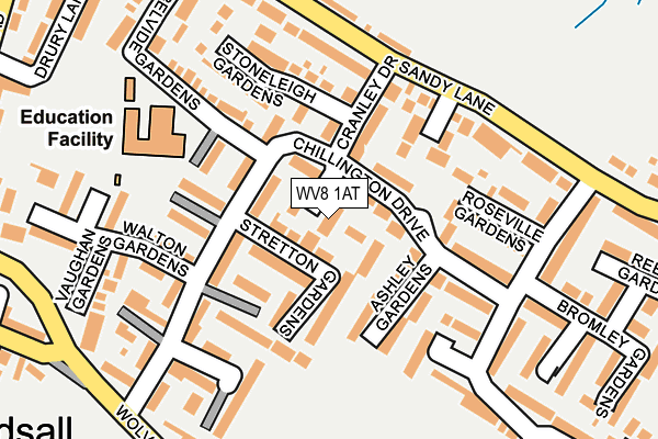 WV8 1AT map - OS OpenMap – Local (Ordnance Survey) WV8 1AT map - OS OpenMap – Local (Ordnance Survey)