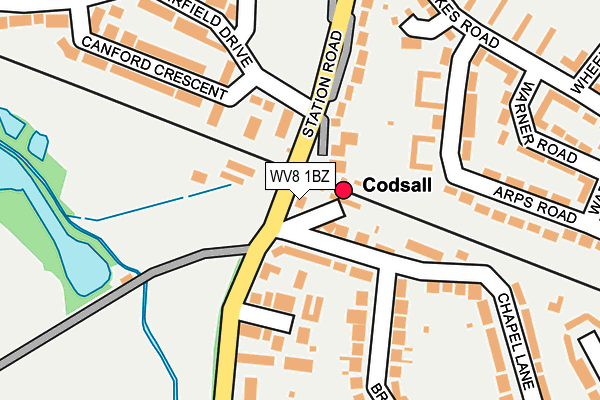 WV8 1BZ map - OS OpenMap – Local (Ordnance Survey)
