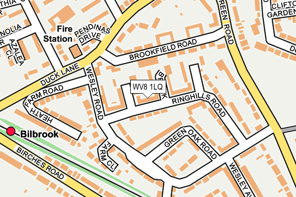 WV8 1LQ map - OS OpenMap – Local (Ordnance Survey) WV8 1LQ map - OS OpenMap – Local (Ordnance Survey)