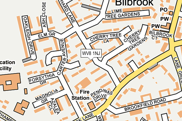 WV8 1NJ map - OS OpenMap – Local (Ordnance Survey) WV8 1NJ map - OS OpenMap – Local (Ordnance Survey)