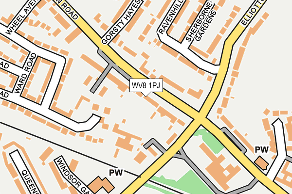 WV8 1PJ map - OS OpenMap – Local (Ordnance Survey) WV8 1PJ map - OS OpenMap – Local (Ordnance Survey)