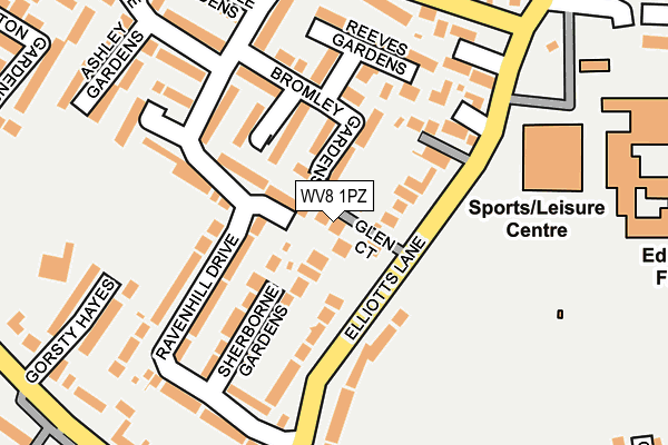 WV8 1PZ map - OS OpenMap – Local (Ordnance Survey) WV8 1PZ map - OS OpenMap – Local (Ordnance Survey)