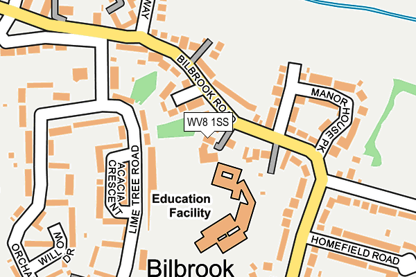 WV8 1SS map - OS OpenMap – Local (Ordnance Survey)
