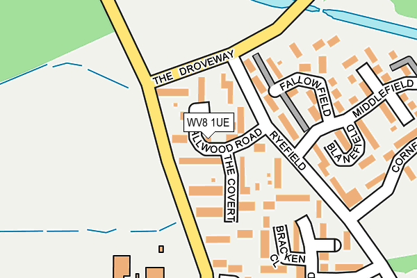 WV8 1UE map - OS OpenMap – Local (Ordnance Survey) WV8 1UE map - OS OpenMap – Local (Ordnance Survey)