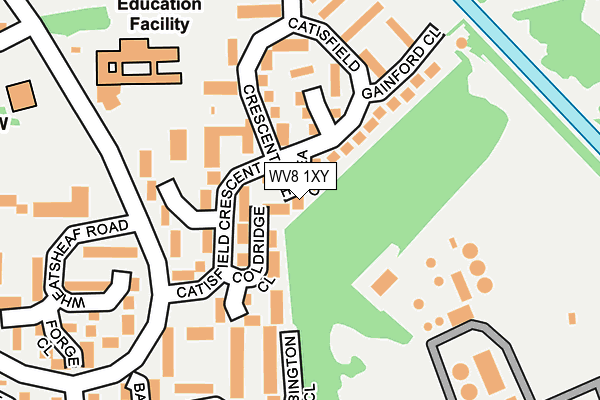 WV8 1XY map - OS OpenMap – Local (Ordnance Survey) WV8 1XY map - OS OpenMap – Local (Ordnance Survey)