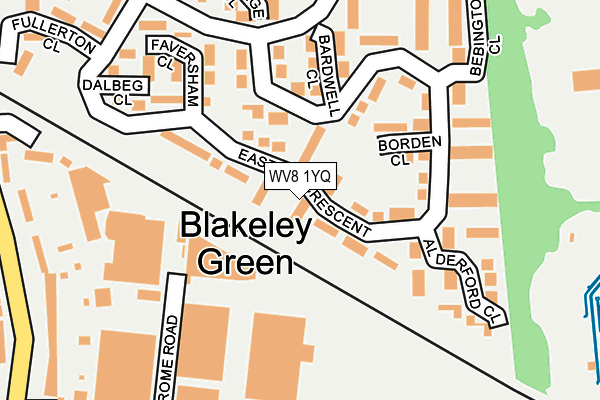 WV8 1YQ map - OS OpenMap – Local (Ordnance Survey)