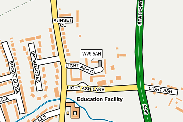 WV9 5AH map - OS OpenMap – Local (Ordnance Survey) WV9 5AH map - OS OpenMap – Local (Ordnance Survey)
