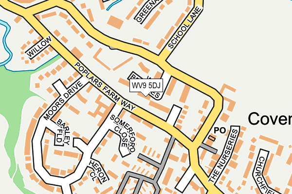 WV9 5DJ map - OS OpenMap – Local (Ordnance Survey) WV9 5DJ map - OS OpenMap – Local (Ordnance Survey)