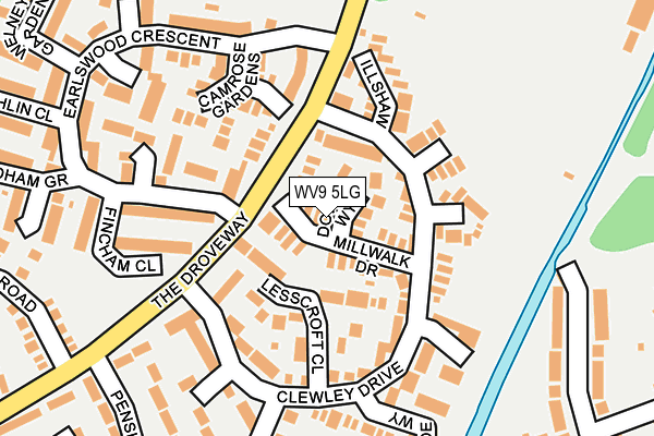 WV9 5LG map - OS OpenMap – Local (Ordnance Survey) WV9 5LG map - OS OpenMap – Local (Ordnance Survey)