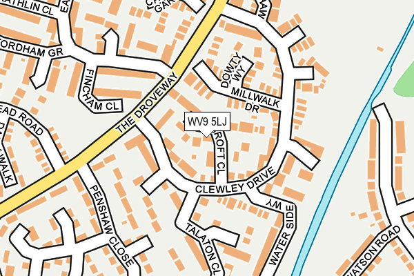 WV9 5LJ map - OS OpenMap – Local (Ordnance Survey) WV9 5LJ map - OS OpenMap – Local (Ordnance Survey)